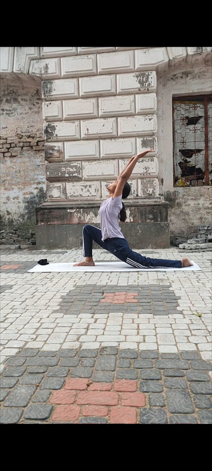 Yoga pose demonstration