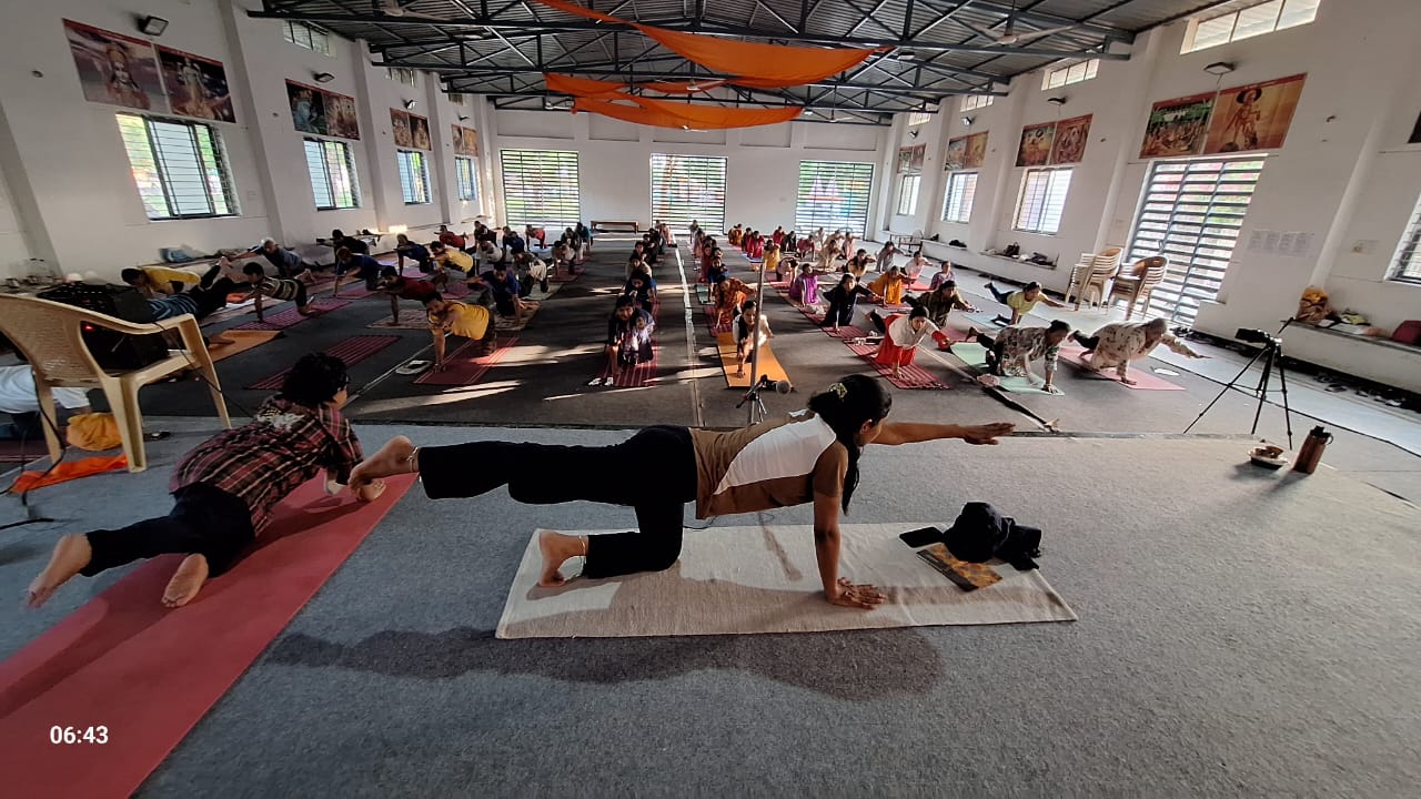 Outdoor yoga practice
